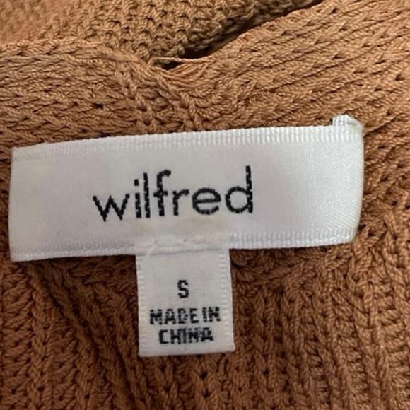 Aritzia Wilfred Brown Tan Sleeveless Knit Scoop Neck Crop Sweater Tank Top Sz S - Picture 3 of 4